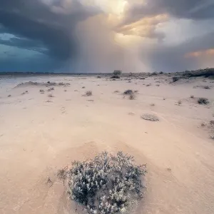 Dramatic thunder storm in sandy outback region of South Australia Dramatic thunder storm in sandy outback region of South Australia