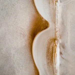 Dried up salt lake as seen from above, South Australia Dried up salt lake as seen from above, South Australia