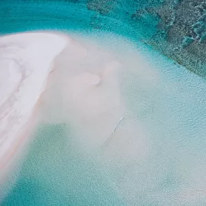 Drone image above part of the Ningaloo reef, Exmouth, Australia