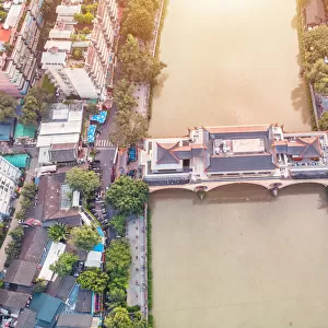 Drone photo of the Anshun Bridge in Chengdu