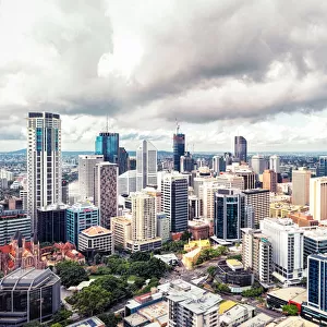 Drone photo of Brisbane city