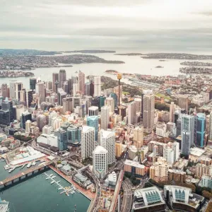 Drone photo of Sydney downtown Drone photo of Sydney downtown