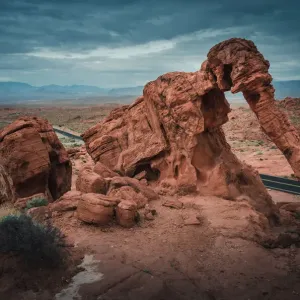 La Roche de l'Éléphant dans la Vallée du Feu. La Roche de l'Éléphant dans la Vallée du Feu.
