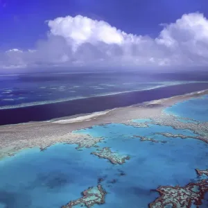 Elevated view of Great Barrier Reef