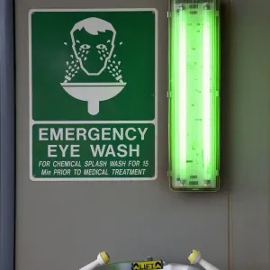 Emergency eye wash station