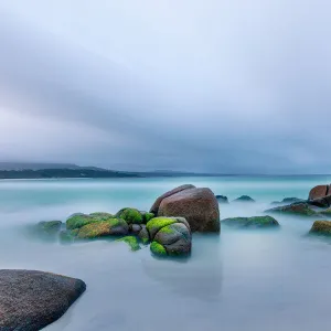 Evening landscape image over the bay of fires tasmania