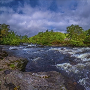 Falls of Dochart situated in the small village of Killin, Central highlands of Scotland