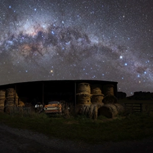 Farm shed night sky