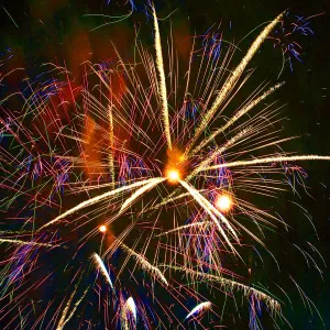 Firework display, new years eve, Melbourne