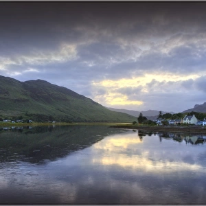 First light of dawn at Dornie, Eileen Donan, highlands of Scotland