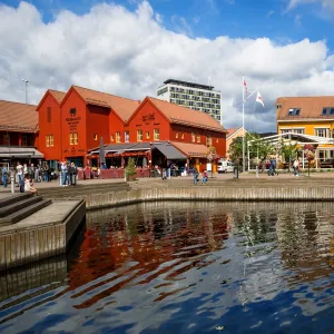 The Fish Wharf (Fiskebrygga), Kristiansand, Vest-Agder County, Southern Norway