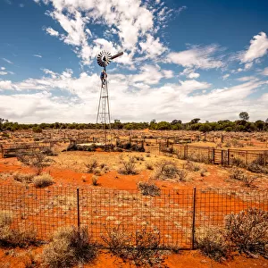 Fixing the windmill in Australian Outback