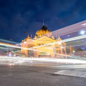 Flinders Street Station Print - Long Exposure Photograph Flinders Street Station Print - Long Exposure Photograph