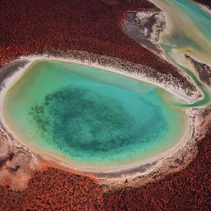 Flying over Shark Bay