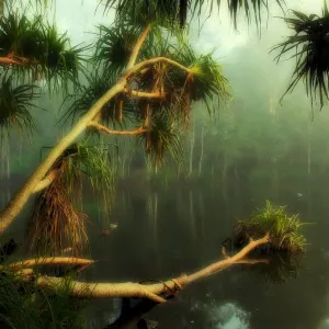Fog in trees Fog in trees