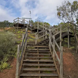 Footbridge down to river