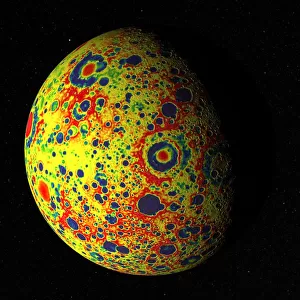 Free-Air Gravity Map of the Moon