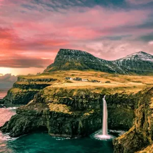 GAasadalur and the waterfall GAasadalur and the waterfall