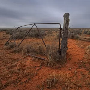A gate in the desert