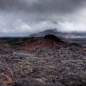 Gjastykki Krafla volcanic lava barren landscape