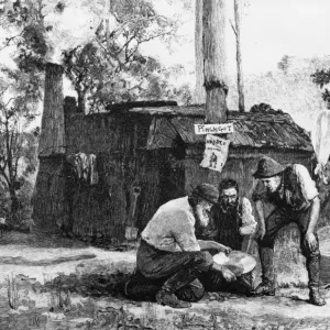Gold Prospecting Print: Australian Miners Panning for Nuggets Gold Prospecting Print: Australian Miners Panning for Nuggets