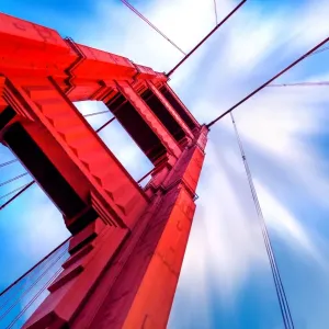 Golden Gate Bridge from below Golden Gate Bridge from below