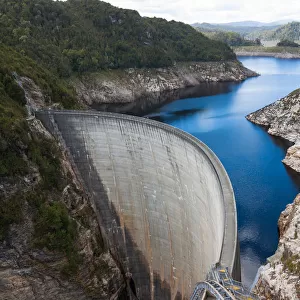 The Gordon Dam on Lake Gordon, southwest Tasmania