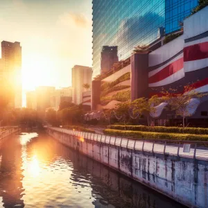 Gorgeous sunrise photo taken in Singapore