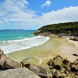 Granite Boulders and Sea Bay Granite Boulders and Sea Bay