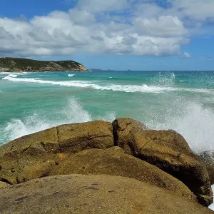Granite Coast with Sea Spray Granite Coast with Sea Spray
