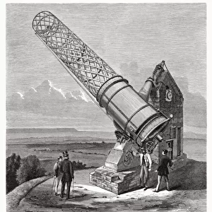 Great Melbourne Telescope, Australia, wood engraving, published in 1870