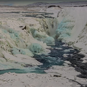 Gullfoss falls in winter, Iceland