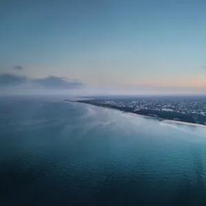 Half Moon Bay aerial panorama, Victoria, Australia