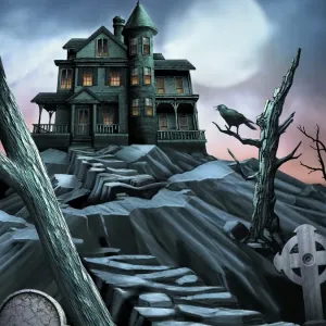 Halloween Spooky Castle Illustration Halloween Spooky Castle Illustration