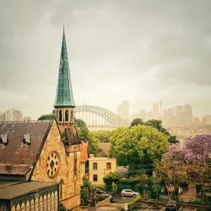 Sydney Harbour Bridge Print on Cloudy Day Sydney Harbour Bridge Print on Cloudy Day