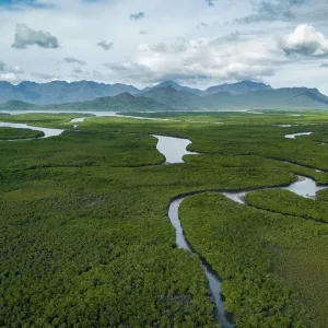 Hinchinbrook Channel Aerial View Print