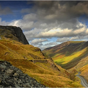 Honister pass near Gatesgarth in the Lake district, Cumbria, England