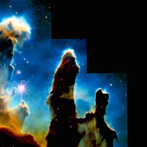 Hubble Space Telescope image of gaseous pillars