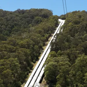 hydro power station in the snowy mountain, national park kosciuszko