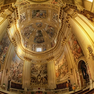 The Interior of Sant Andrea della Valle in the Rione of Sant Eustachio, Rome, Italy
