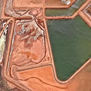 Iron ore facility with heavy machinery