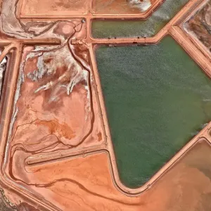 Iron ore facility with heavy machinery Iron ore facility with heavy machinery