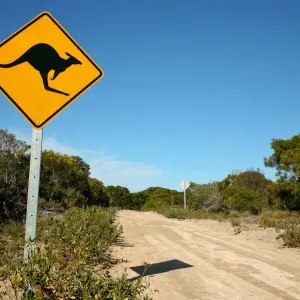 Kangaroo Island warning sign