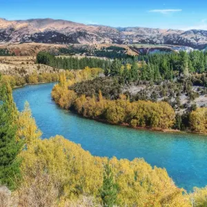 Kawarau river, Otago, Queenstown, New Zealand Kawarau river, Otago, Queenstown, New Zealand