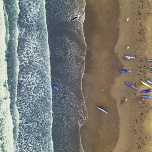 Kayaks at Orewa beach Kayaks at Orewa beach