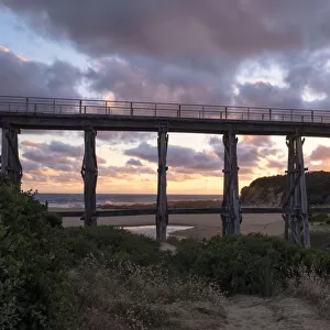 Kilcunda Railway Trestle Bridge at Sunset