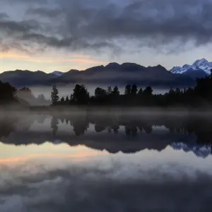 Lake Matheson Misty Sunrise Lake Matheson Misty Sunrise