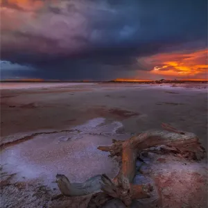 Lake Tyrrell, situated near the town of SeaLake, in the Wimmera district of Victoria