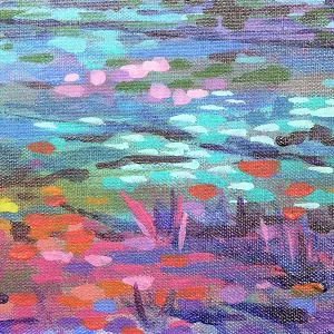 Detail of Landscape Painting for Background Grunge Original Acrylic Painting