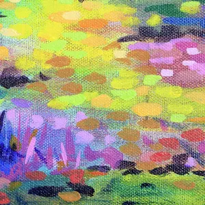 Detail of Landscape Painting for Background Grunge Original Acrylic Painting